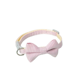 Fancy Dress Cat Collar With Bow Tie - Pink