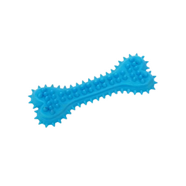 Durable Rubber Dog Chew Bone - Blue