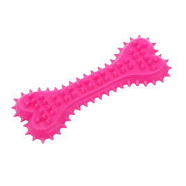 Durable Rubber Dog Chew Bone - Pink