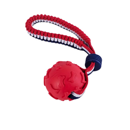 Extra Strong Bone Ball with Elastic Rope - Red