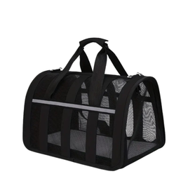 Habibi Pets Breathable Mesh Pet Carrier Bag - Black - Small