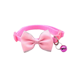 Nylon Cat Collar With Bow - Pink