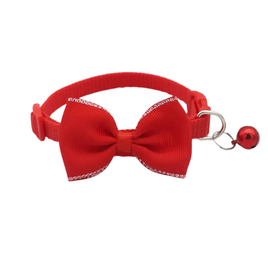 Nylon Cat Collar With Bow - Red