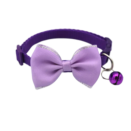 Nylon Cat Collar With Bow - Purple