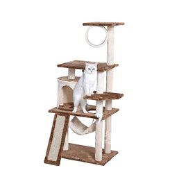 53″ Kitten Cat Tree Condo with Scratching Board