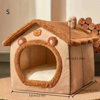 Habibi Pets Plush Soft Pet House - Brown