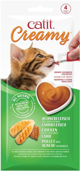 Catit Creamy Lickable Treats Sachet (10g) - Chicken and Lamb